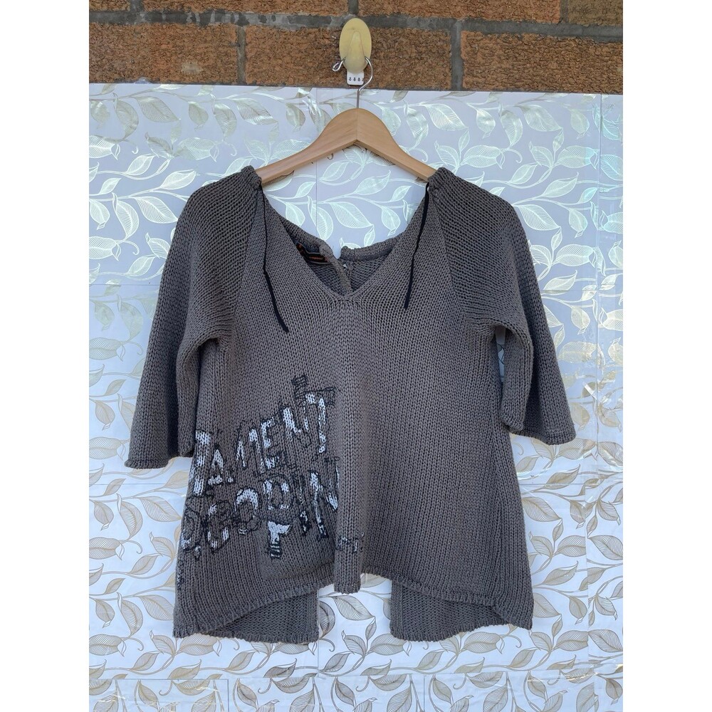 Cop Copine Paris Vintage Knit Sweater Size 2 Lagenlook Indie Sleaze